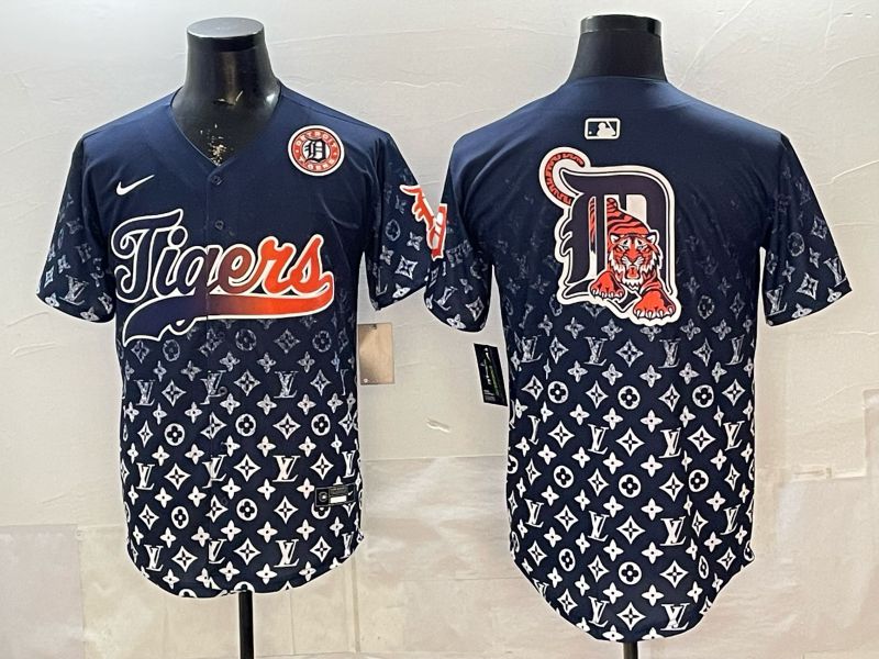 Men Detroit Tigers Blank Blue Game 2026 Nike MLB Jersey style 0015->detroit tigers->MLB Jersey